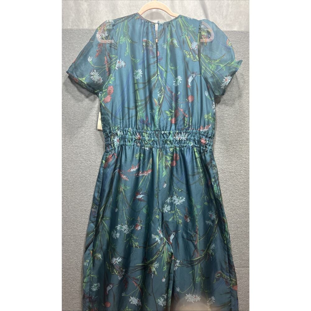 NWT Anthropologie Teal Floral Jumpsuit - Picture 10 of 16